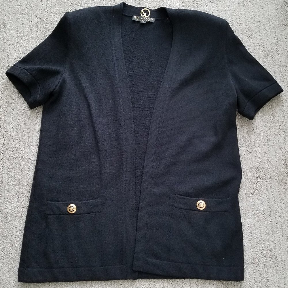 St. John Knit Short Sleeve Cardigan